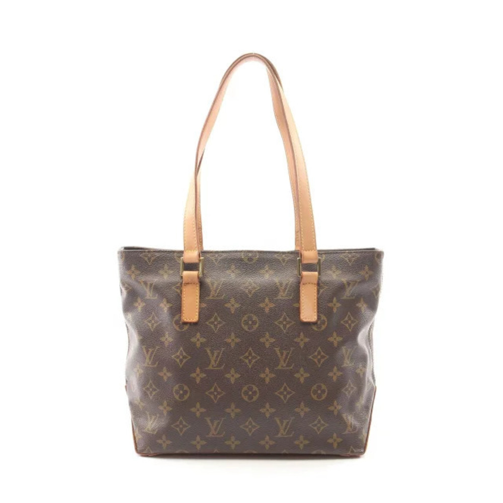 Louis Vuitton Cabas Piano Shoulder Bag Canvas Leather Monogram Brown